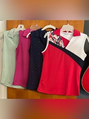 Bundle of 4 Sleeveless Polo Top, Size XS